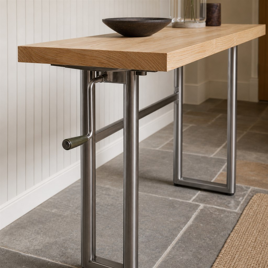 Standing Desk With a Crank-Adjustable Steel Base - finished material detail