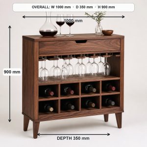 10 Wooden Wine Rack Console Plans for Bottles and Glasses