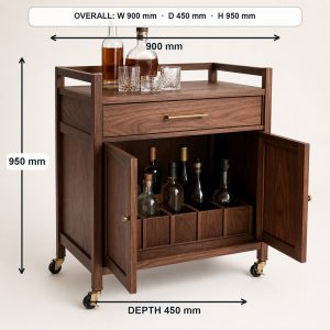 10 Wooden Bar Cart and Bottle Cabinet Plans