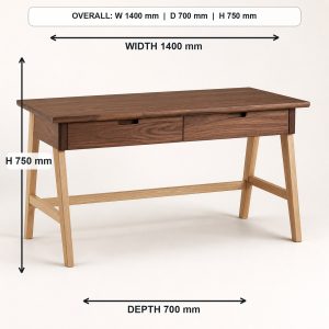 10 Wooden Writing Desk Plans with Drawers and Dimensions
