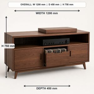 10 Wooden Record Player Cabinet Plans for Vinyl Storage