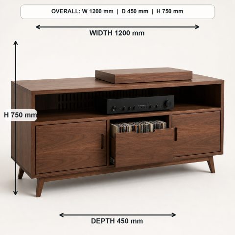 10 Wooden Record Player Cabinet Plans for Vinyl Storage