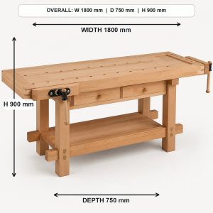 10 Wooden Workbench Plans with Vises and Clear Dimensions