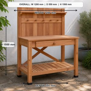 10 Garden Potting Bench Plans with Soil Tray and Storage