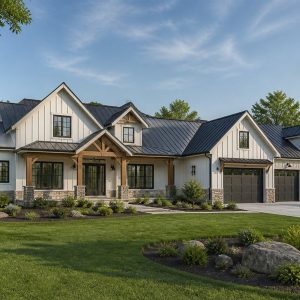 $500,900 Multigenerational Wing modern farmhouse estate: 2,800-Sq.-Ft. Custom Home Concept