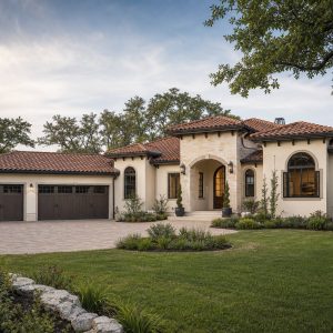 $525,900 Collector Garage Mediterranean-inspired custom villa: 2,920-Sq.-Ft. Custom Home Concept