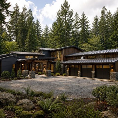 $570,900 Indoor-Outdoor Pavilion Pacific Northwest custom home: 3,125-Sq.-Ft. Custom Home Concept