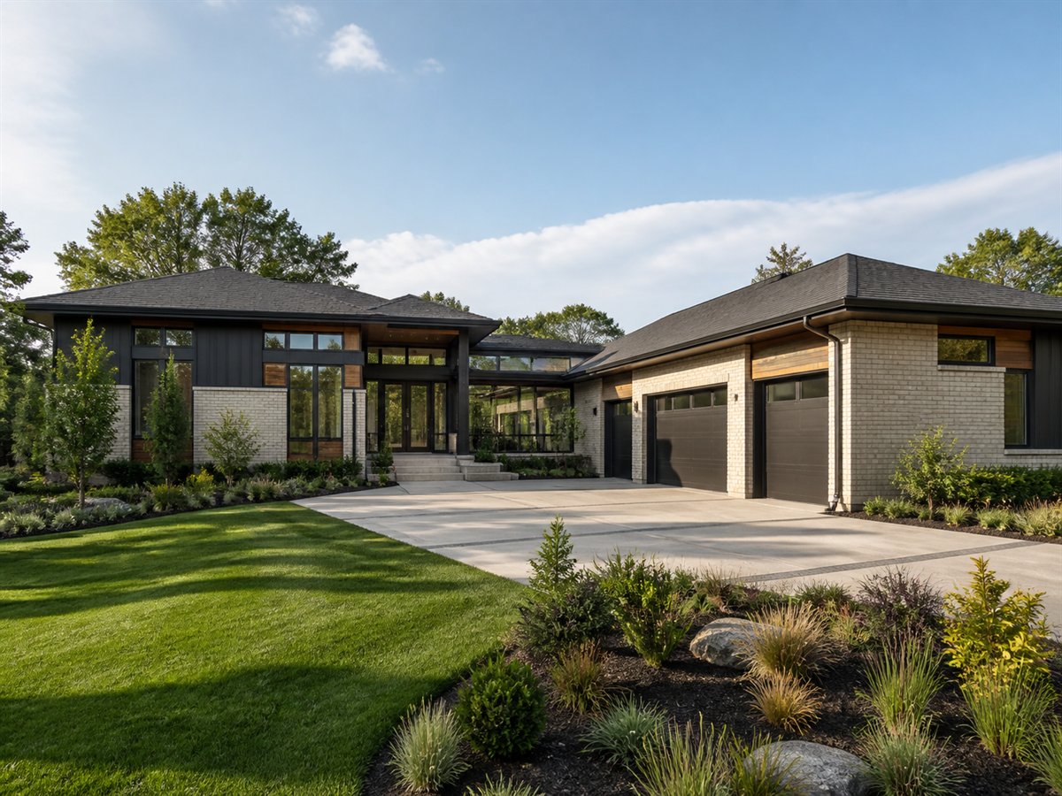 Blackwood Barn House Collector Garage 3149, conceptual 3149-square-foot modern barn custom home with a $575,900 construction target