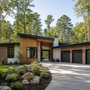 $590,900 Private Guest Suite mid-century modern custom home: 3,221-Sq.-Ft. Custom Home Concept