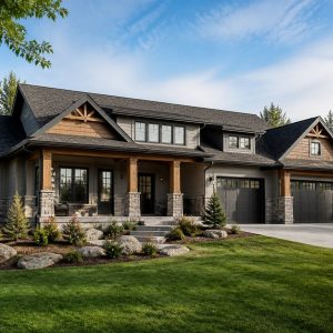 $600,900 Multigenerational Wing modern Craftsman custom home: 3,269-Sq.-Ft. Custom Home Concept