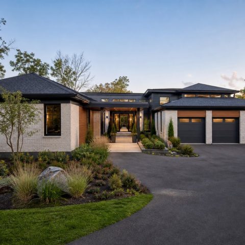 $670,900 Indoor-Outdoor Pavilion modern courtyard luxury ranch: 3,583-Sq.-Ft. Custom Home Concept