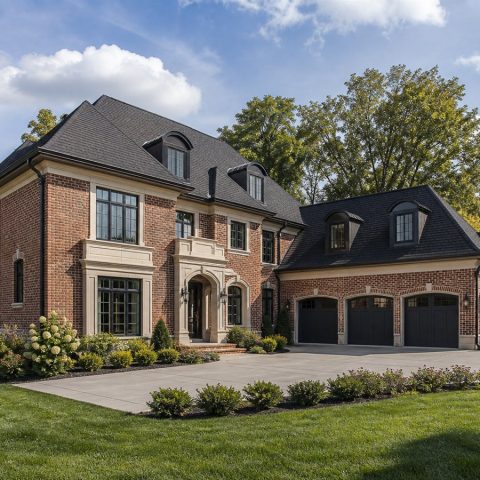 $675,900 Collector Garage brick manor revival custom home: 3,607-Sq.-Ft. Custom Home Concept