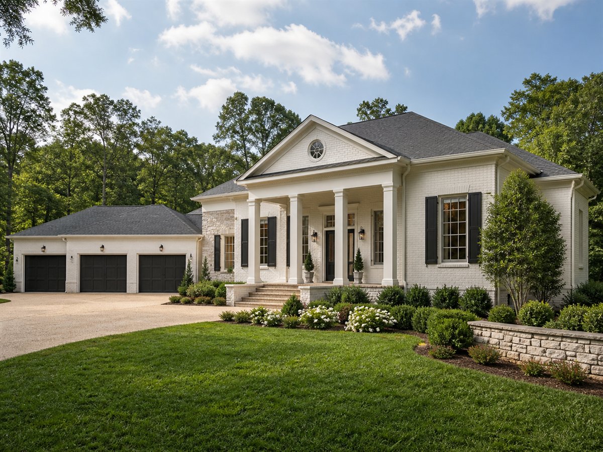Athenwood House Aging-in-Place Suite 3631, conceptual 3631-square-foot Greek Revival custom home with a $680,900 construction target