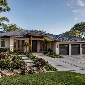 $695,900 High-Performance Envelope tropical-modern custom home: 3,703-Sq.-Ft. Custom Home Concept