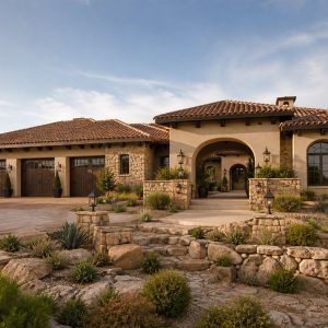 $715,900 Executive Home Office hacienda-inspired luxury ranch: 3,799-Sq.-Ft. Custom Home Concept