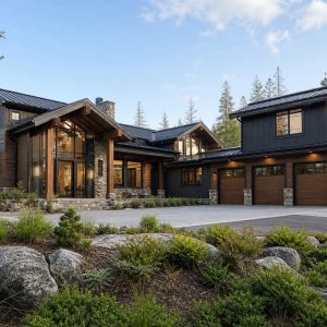 $720,900 Indoor-Outdoor Pavilion Northwest lodge custom home: 3,812-Sq.-Ft. Custom Home Concept