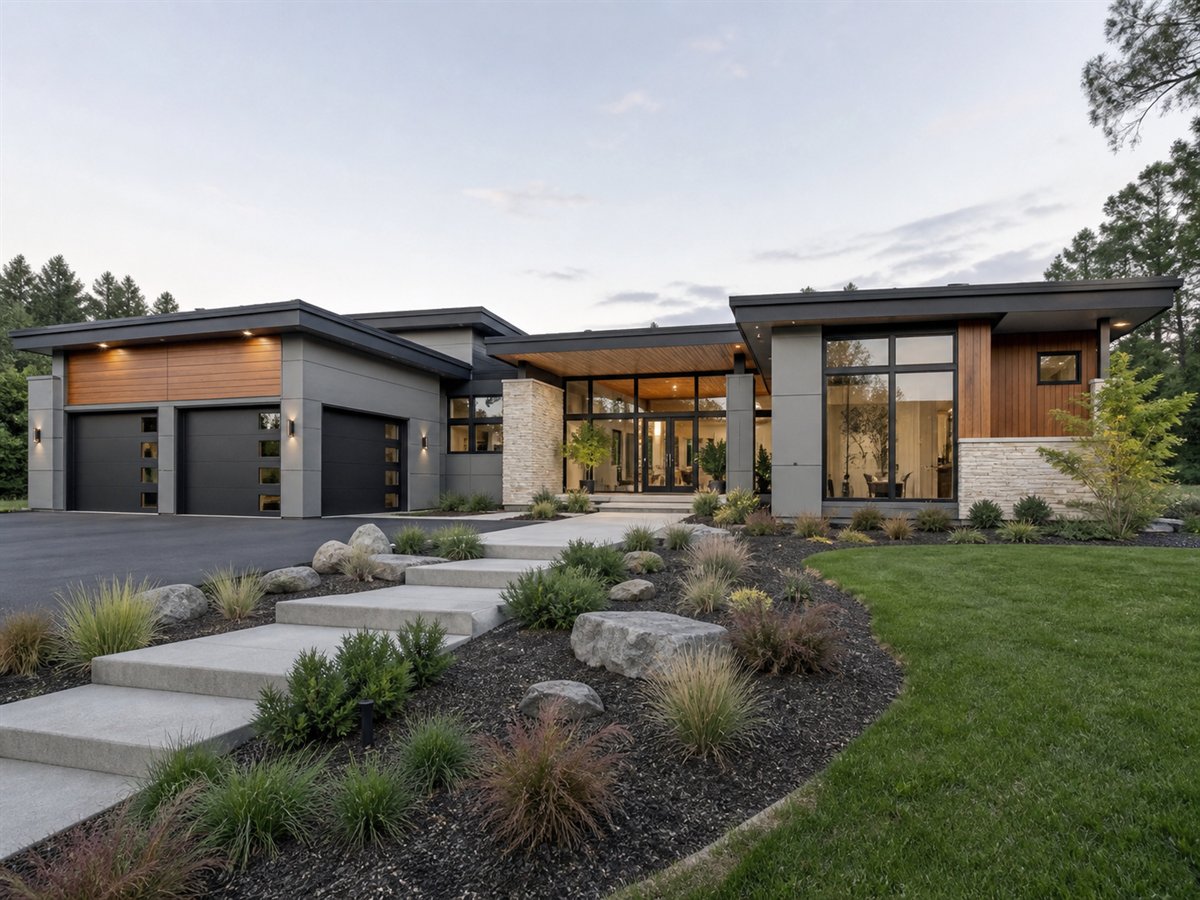 Horizon Ranch Wellness Suite 3980, conceptual 3980-square-foot contemporary luxury ranch with a $755,900 construction target