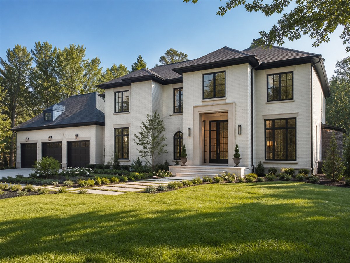 Westlake Transitional Executive Home Office 4028, conceptual 4028-square-foot transitional two-story custom home with a $765,900 construction target