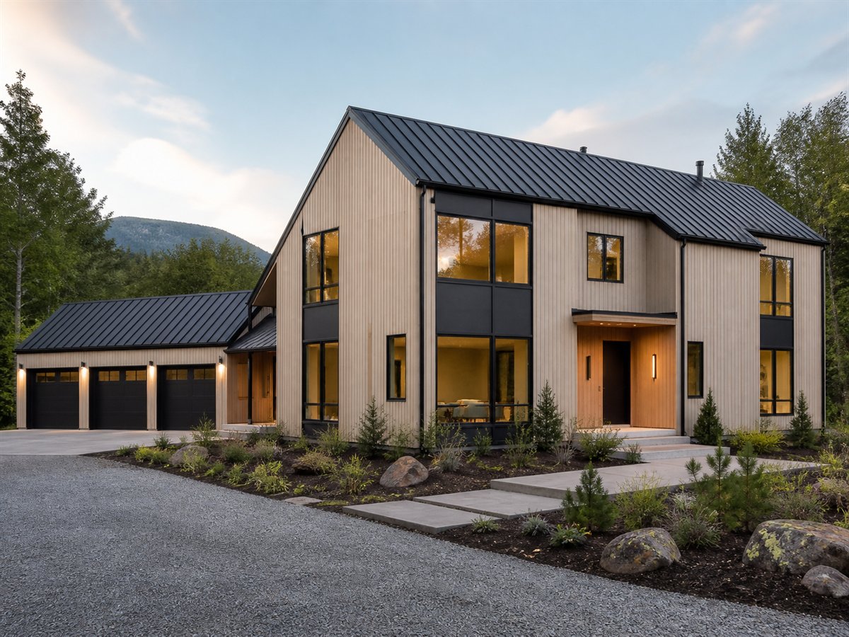 Nordhaven House View-Lot Retreat 4113, conceptual 4113-square-foot Scandinavian-inspired luxury home with a $785,900 construction target