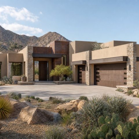 $790,900 Private Guest Suite desert-modern courtyard home: 4,137-Sq.-Ft. Custom Home Concept