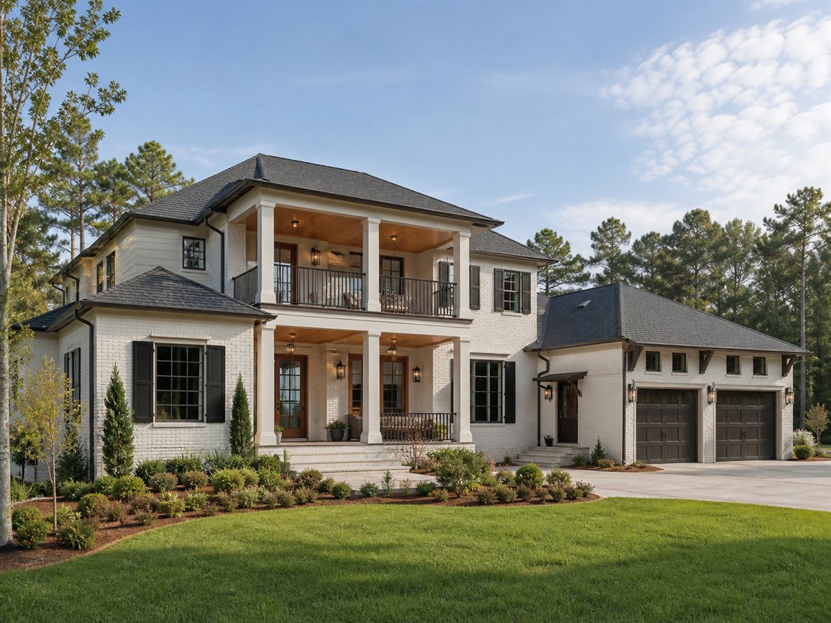 Magnolia Hall Executive Home Office 4257, conceptual 4257-square-foot Southern-inspired custom home with a $815,900 construction target