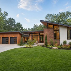 $840,900 Private Guest Suite mid-century modern custom home: 4,366-Sq.-Ft. Custom Home Concept