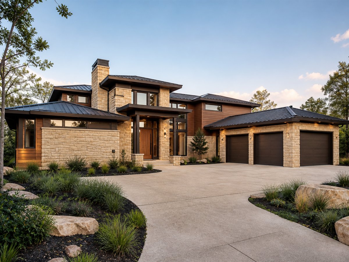 Terra House High-Performance Envelope 4390, conceptual 4390-square-foot organic contemporary custom home with a $845,900 construction target