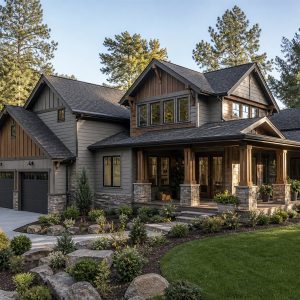 $850,900 Multigenerational Wing modern Craftsman custom home: 4,414-Sq.-Ft. Custom Home Concept