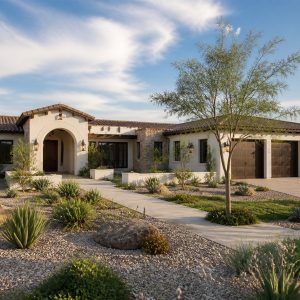 $855,900 Wellness Suite courtyard hacienda custom home: 4,438-Sq.-Ft. Custom Home Concept