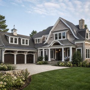 $860,900 Entertaining Kitchen New England shingle-style custom home: 4,462-Sq.-Ft. Custom Home Concept