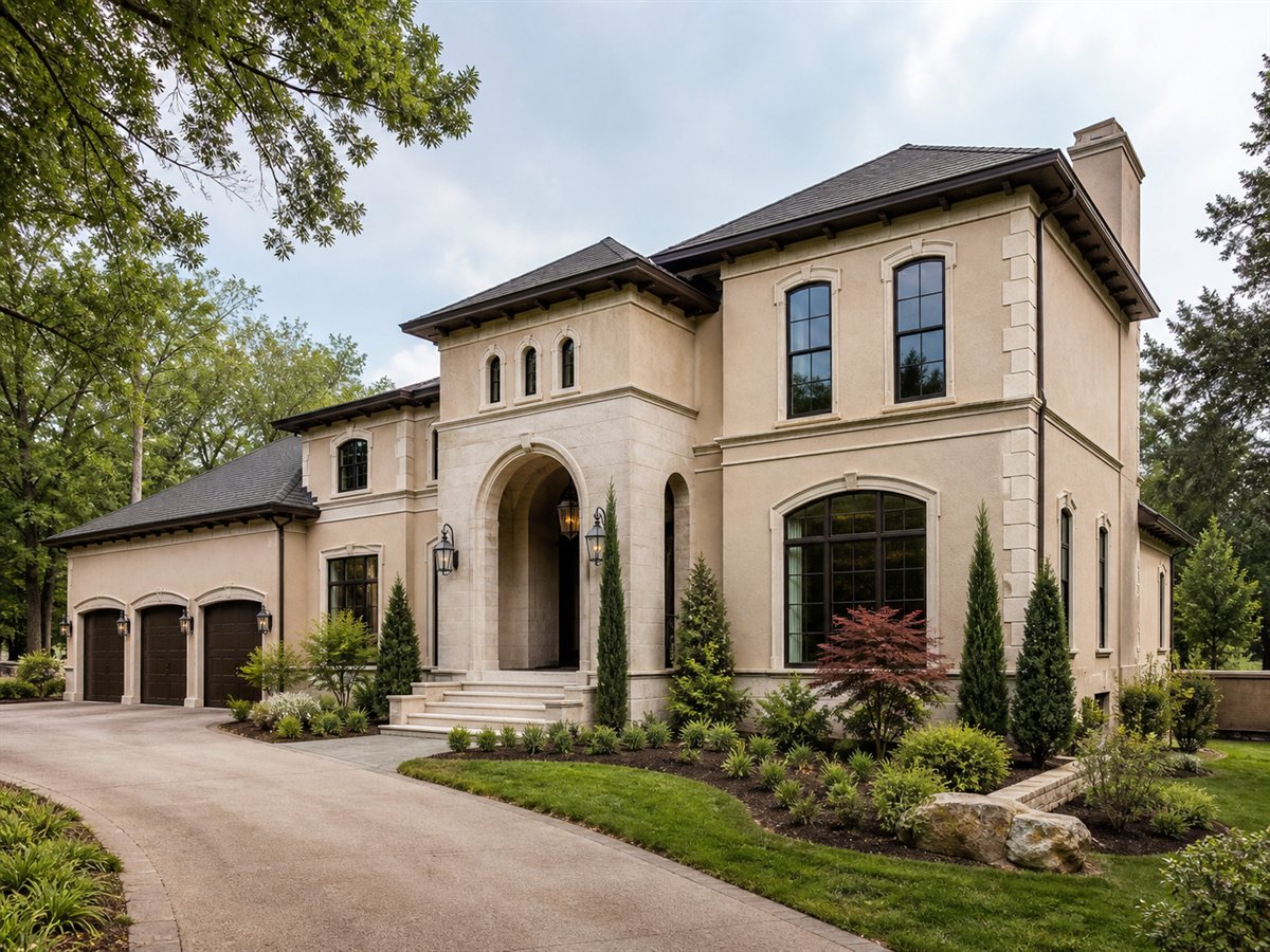 Villa Serafina High-Performance Envelope 4619, conceptual 4619-square-foot Italianate-inspired custom villa with a $895,900 construction target
