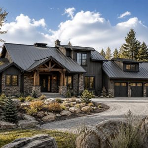 $900,900 Multigenerational Wing Colorado lodge custom home: 4,643-Sq.-Ft. Custom Home Concept