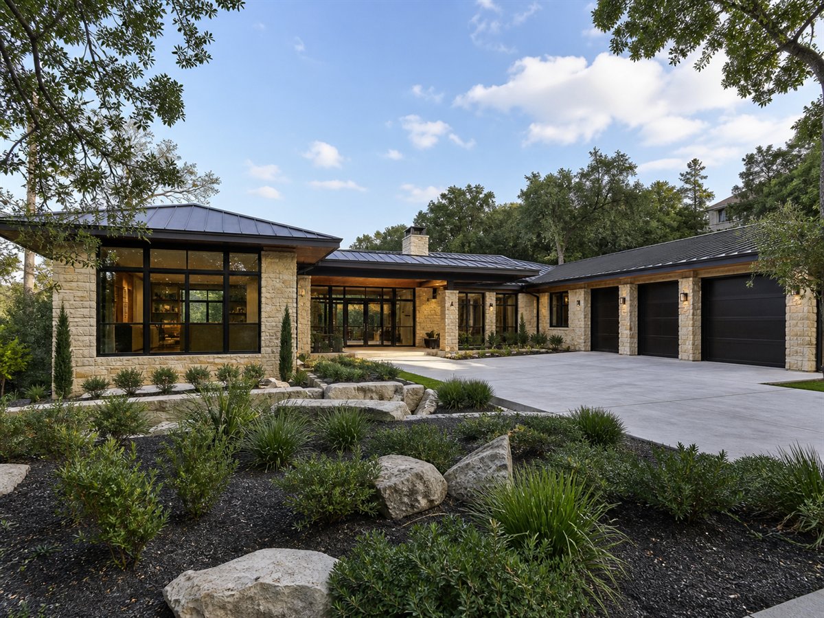 Clearview Pavilion Executive Home Office 4715, conceptual 4715-square-foot glass-pavilion luxury ranch with a $915,900 construction target