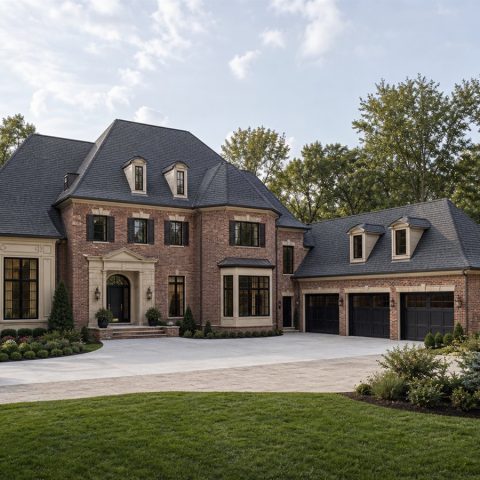 $925,900 Collector Garage brick manor revival custom home: 4,763-Sq.-Ft. Custom Home Concept