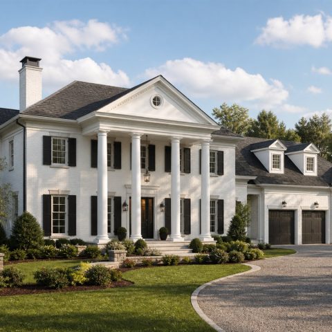 $930,900 Aging-in-Place Suite Greek Revival custom home: 4,787-Sq.-Ft. Custom Home Concept