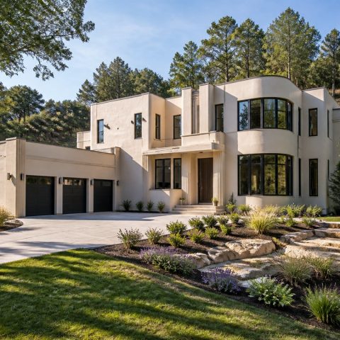 $935,900 View-Lot Retreat Art-Deco-inspired modern custom home: 4,811-Sq.-Ft. Custom Home Concept