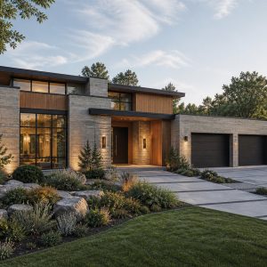 $940,900 Private Guest Suite soft-Brutalist luxury home: 4,824-Sq.-Ft. Custom Home Concept