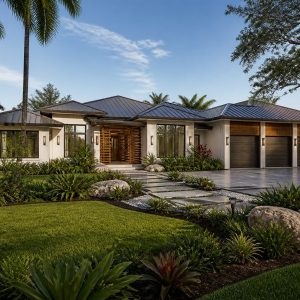 $945,900 High-Performance Envelope tropical-modern custom home: 4,848-Sq.-Ft. Custom Home Concept