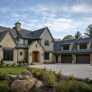 $975,900 Collector Garage stone-cottage luxury estate: 4,992-Sq.-Ft. Custom Home Concept