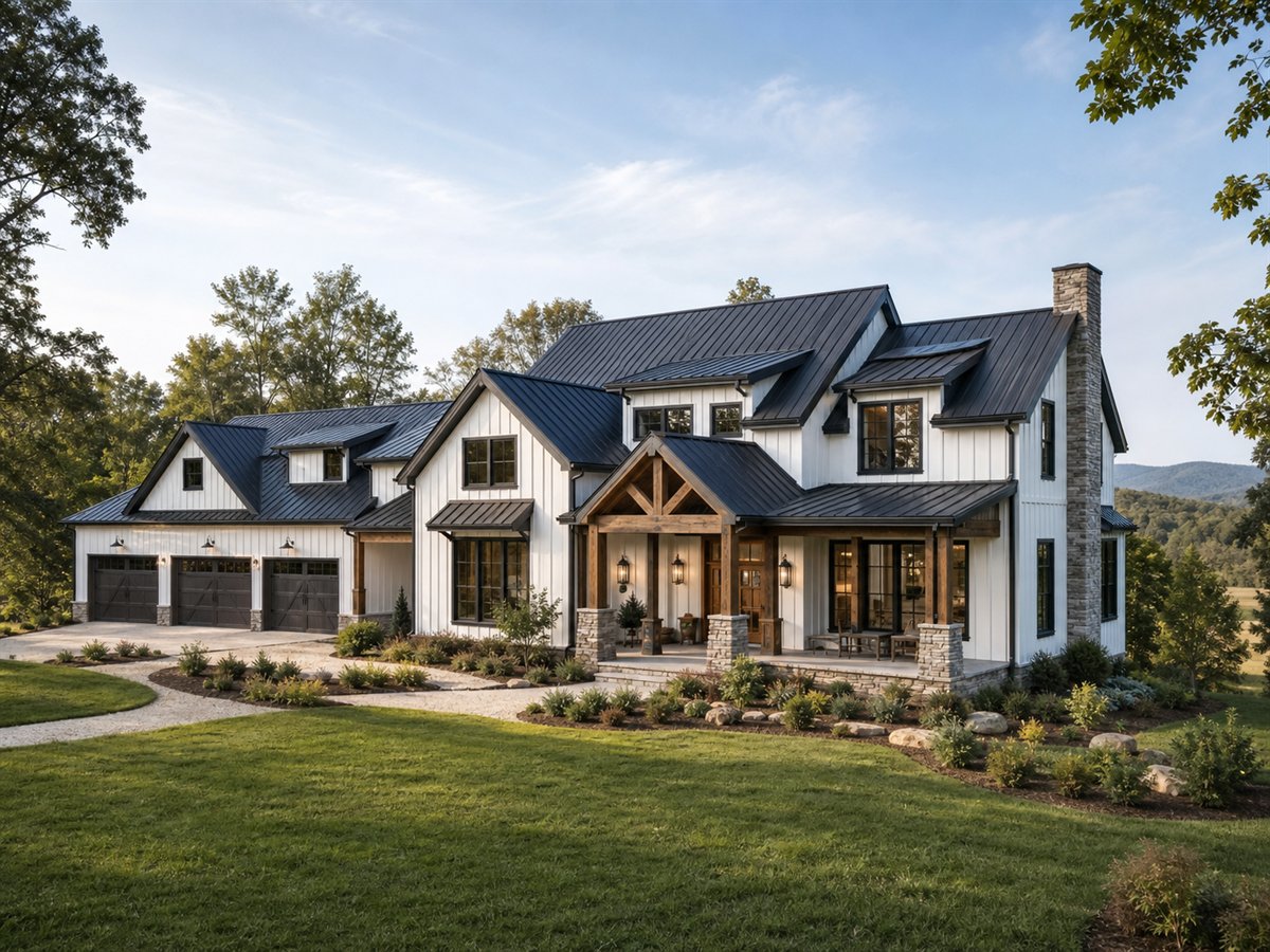Bridlewood Farmhouse View-Lot Retreat 5040, conceptual 5040-square-foot equestrian-inspired modern farmhouse with a $985,900 construction target