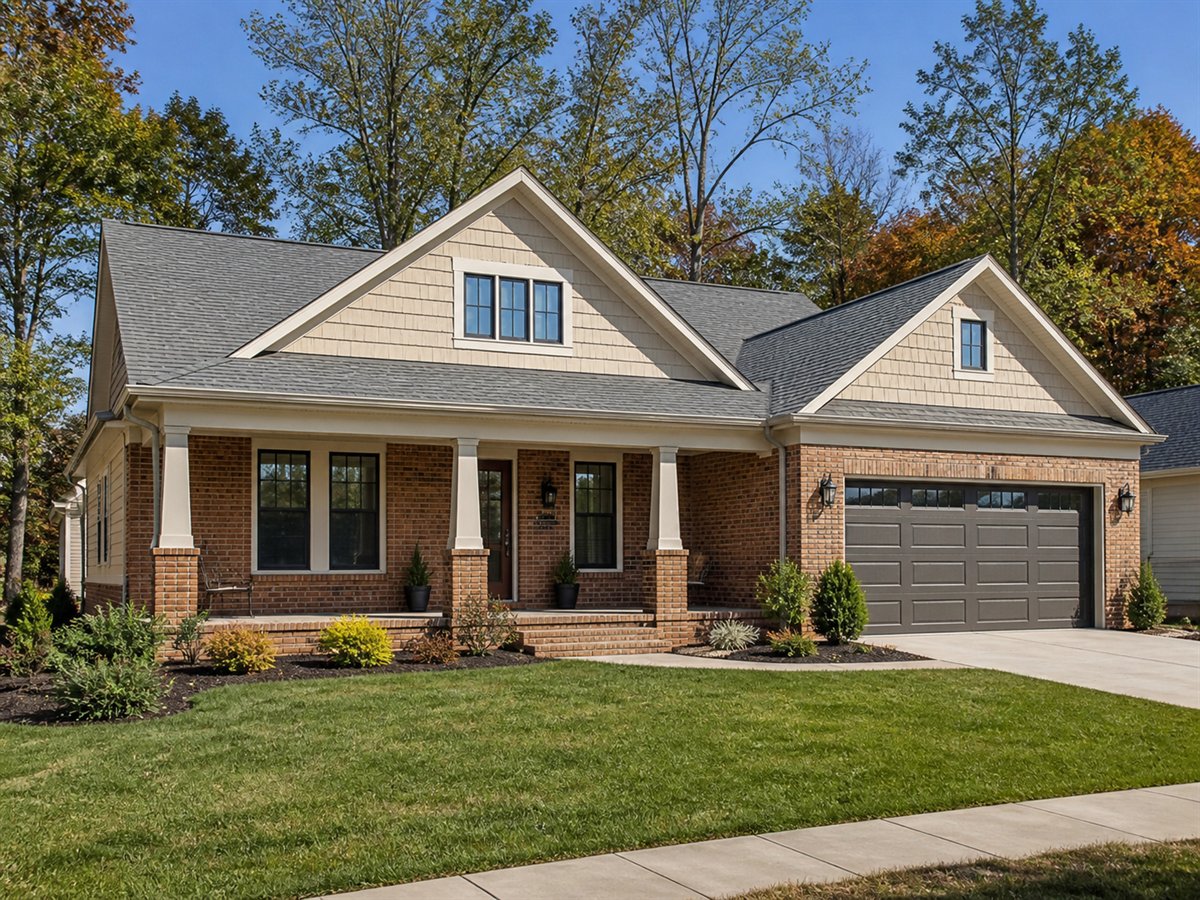 Briar Brick Bungalow Work-From-Home 1832, a conceptual 1832-square-foot brick-accent American bungalow with a $252,800 construction target