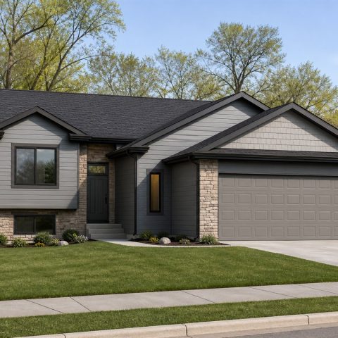 $255,300 Aging-in-Place contemporary split-level family home: 1,844-Sq.-Ft. Three-Bedroom Concept