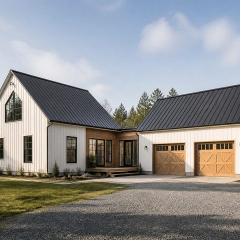 $260,300 Indoor-Outdoor Living Scandinavian barn-inspired family home: 1,868-Sq.-Ft. Three-Bedroom Concept