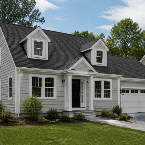 $262,800 Narrow-Lot modern Cape Cod family home: 1,880-Sq.-Ft. Three-Bedroom Concept