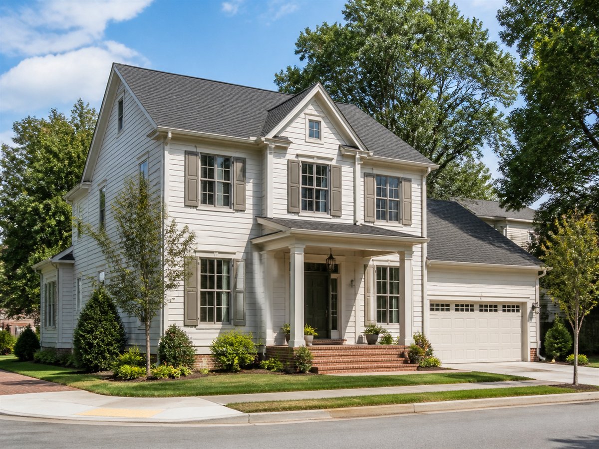 Fairmont Colonial Corner-Lot 1897, a conceptual 1897-square-foot transitional Colonial family home with a $267,800 construction target