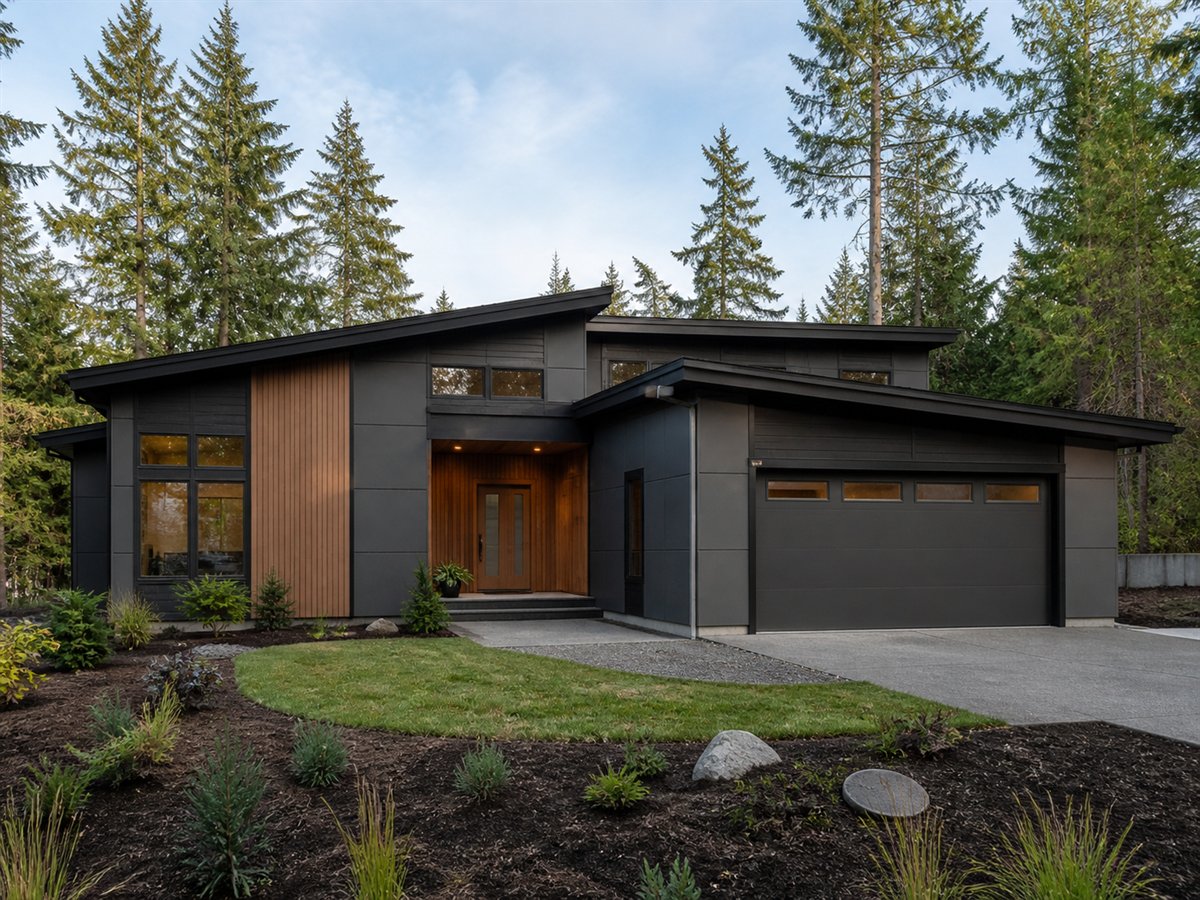 Rainwood House Multigenerational Suite 1933, a conceptual 1933-square-foot Pacific Northwest contemporary family home with a $275,300 construction target
