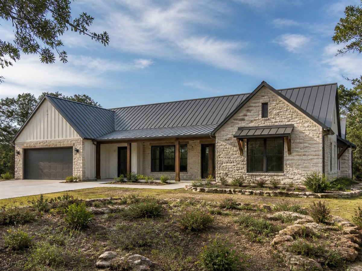Juniper Hill House Work-From-Home 1945, a conceptual 1945-square-foot Texas Hill Country family home with a $277,800 construction target