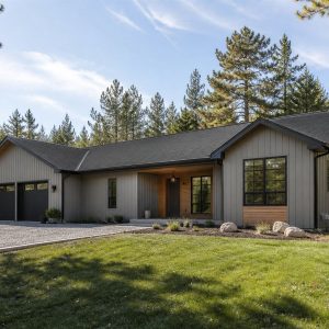 $295,300 Hobby-and-Workshop linear pavilion family home: 2,022-Sq.-Ft. Three-Bedroom Concept