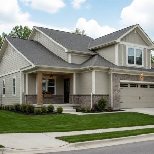 $312,800 Narrow-Lot corner-lot side-entry family home: 2,099-Sq.-Ft. Three-Bedroom Concept