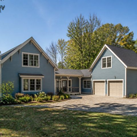 $320,300 Hobby-and-Workshop dual-cottage-inspired single-family home: 2,128-Sq.-Ft. Three-Bedroom Concept